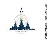Vector illustration of Indian navy day.