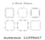 vector illustration of 6 square ... | Shutterstock .eps vector #1119596417