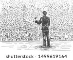 vector illustration of audience ... | Shutterstock .eps vector #1499619164