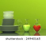 dishes and glass | Shutterstock . vector #24940165