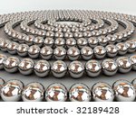 chrome spheres in concentric... | Shutterstock . vector #32189428
