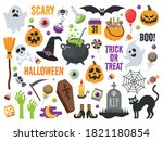 set of vector characters and... | Shutterstock .eps vector #1821180854