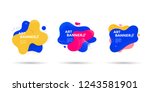 set of abstract liquid shape.... | Shutterstock .eps vector #1243581901