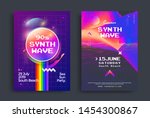 summer synthwave party set of... | Shutterstock .eps vector #1454300867
