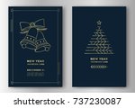 new year greeting card design... | Shutterstock .eps vector #737230087