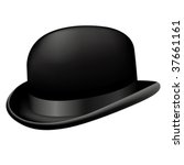 Bowler Hat Isolated On White....