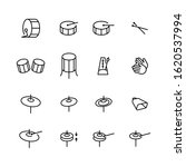 Drums Icons Set. Elements Of...