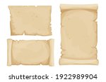 set parchment  scroll papyrus ... | Shutterstock .eps vector #1922989904