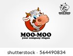 Moo Moo Logo Cartoon Character. ...