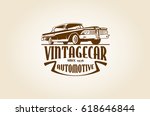 vintage car vector logo... | Shutterstock .eps vector #618646844