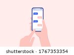 texting   person sending text... | Shutterstock .eps vector #1767353354