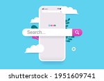searching on internet with... | Shutterstock .eps vector #1951609741