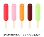 set of cartoon ice cream with... | Shutterstock .eps vector #1777101224