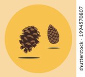 brown pine cone. woody fruit of ... | Shutterstock .eps vector #1994570807