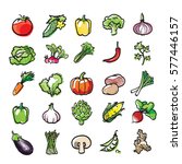 vector collection of vegetables | Shutterstock .eps vector #577446157