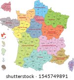 Map Of France With Departments...