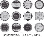 set of 12 retro and vintage... | Shutterstock .eps vector #1547484341