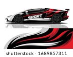 sports car wrapping decal design | Shutterstock .eps vector #1689857311