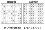 vector sudoku with answer.... | Shutterstock .eps vector #1764857717