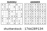 vector sudoku with answer.... | Shutterstock .eps vector #1766289134