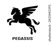 flying pegasus  logo. vector...