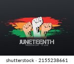 juneteenth day. annual african... | Shutterstock .eps vector #2155238661
