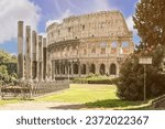 Small photo of Roman Colosseum from Santa Francesca Romana square