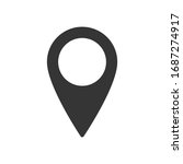 location symbol   vector. pin... | Shutterstock .eps vector #1687274917