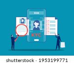 kyc or know your customer with... | Shutterstock .eps vector #1953199771