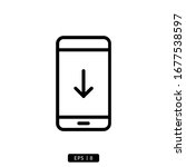 smartphone icon vector... | Shutterstock .eps vector #1677538597