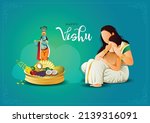 happy vishu greetings. april 14 ... | Shutterstock .eps vector #2139316091