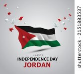 happy independence day jordan.... | Shutterstock .eps vector #2151883537