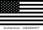 black and white american flag... | Shutterstock .eps vector #1683000457
