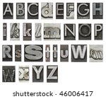Block letters isolated on white