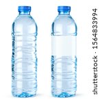 vector bottles of water on... | Shutterstock .eps vector #1564833994