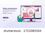 data protection concept. people ... | Shutterstock .eps vector #1721085334