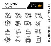 delivery line icons set.... | Shutterstock .eps vector #1679758354