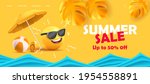 summer sale poster with 3d... | Shutterstock .eps vector #1954558891