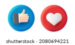 3d icons  volume thumb up... | Shutterstock .eps vector #2080694221