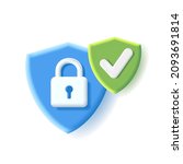 shield digital icon with... | Shutterstock .eps vector #2093691814