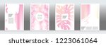 holographic cover set. minimal... | Shutterstock .eps vector #1223061064