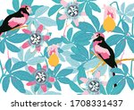 trogon birds and passion... | Shutterstock . vector #1708331437