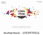 flat banner with exploding... | Shutterstock .eps vector #1553970521