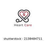 heart care stethoscope logo... | Shutterstock .eps vector #2138484711