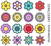 cute and colorful flower vector ... | Shutterstock .eps vector #1683174631