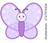 cute butterfly with outline... | Shutterstock .eps vector #1727574334