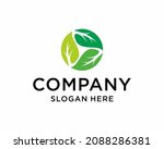 green eco leaves logo design... | Shutterstock .eps vector #2088286381