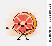 an illustration of cute orange... | Shutterstock .eps vector #1911186211