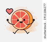 an illustration of cute orange... | Shutterstock .eps vector #1911186277