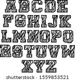 zebra alphabet letters isolated ... | Shutterstock .eps vector #1559853521